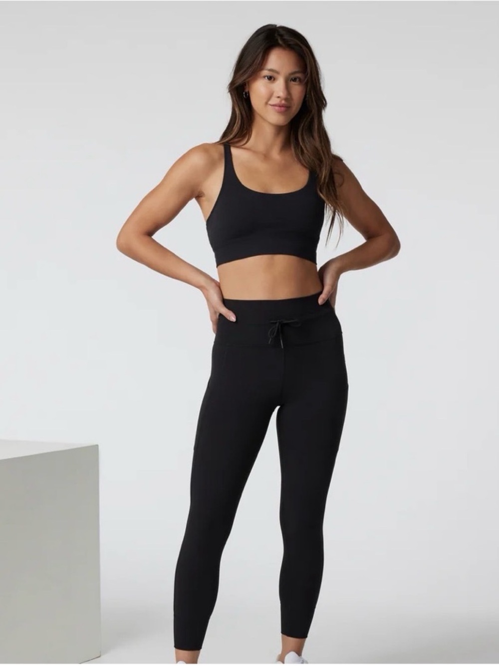 Vuori Daily Leggings Black High-Rise Drawstring